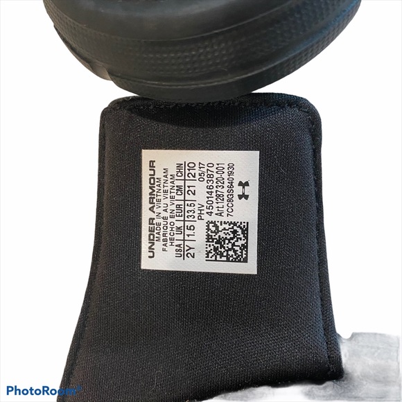 Under Armour memory foam kids slides Black slip on - Picture 3 of 8